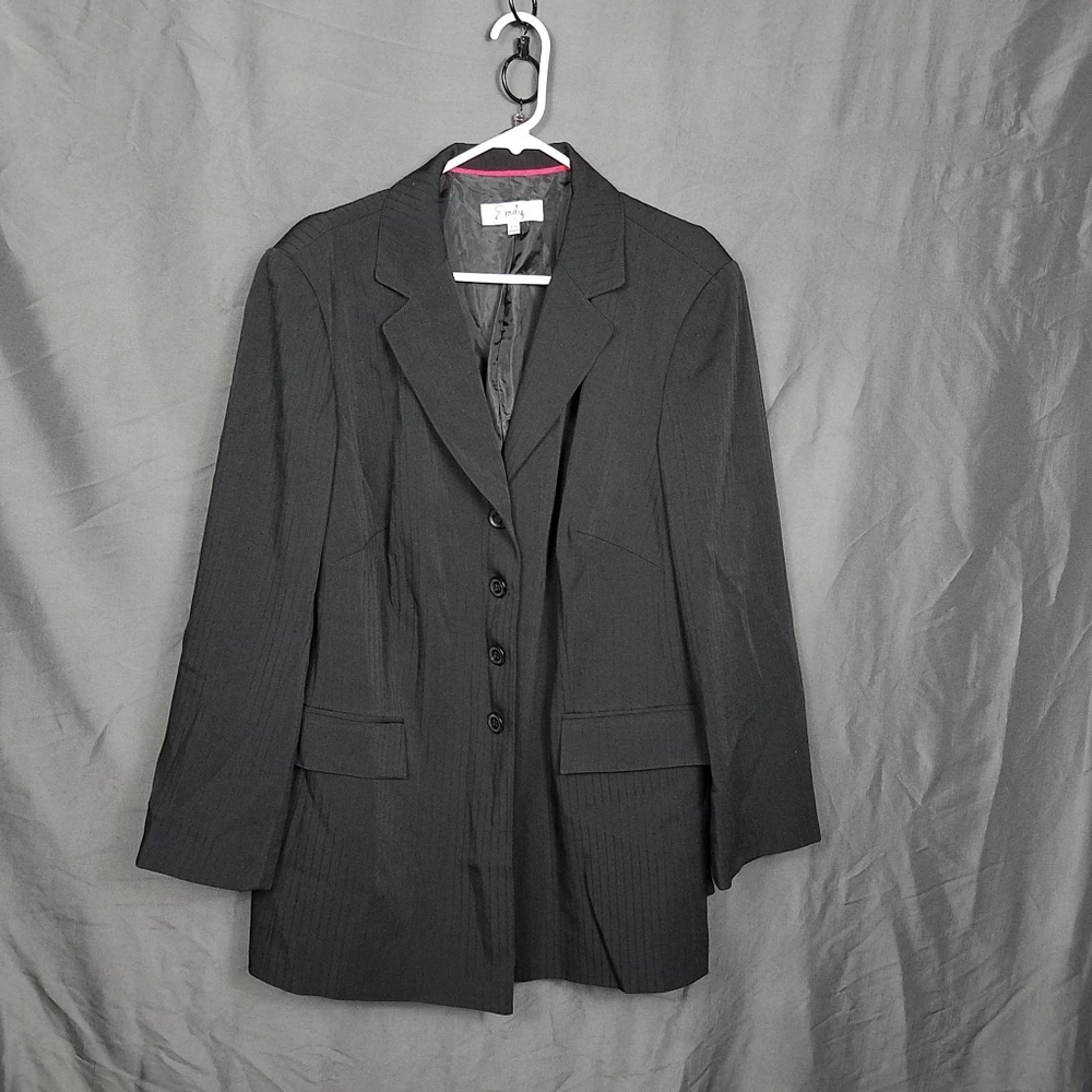 Emily Black Stripe Blazer Size 20W